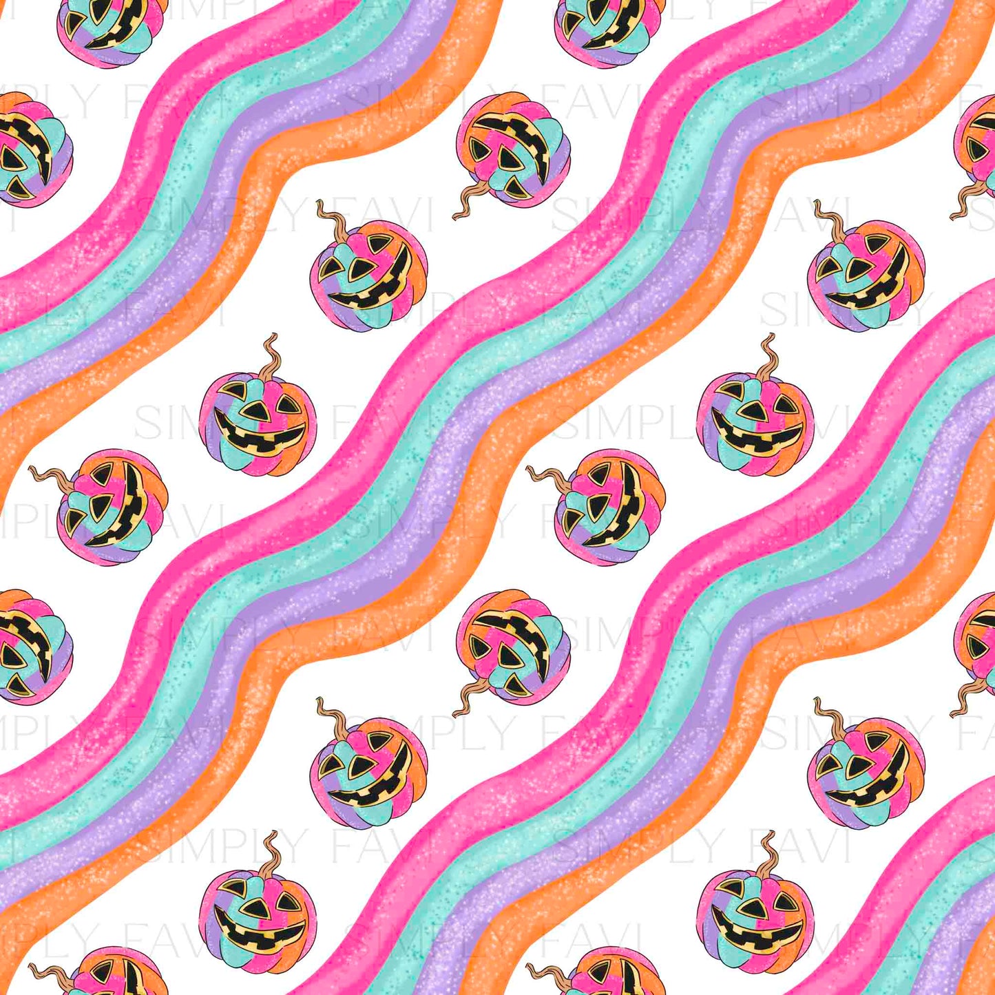 Semi Exclusive | Bright Girly Pumpkin Set (3 ea.)