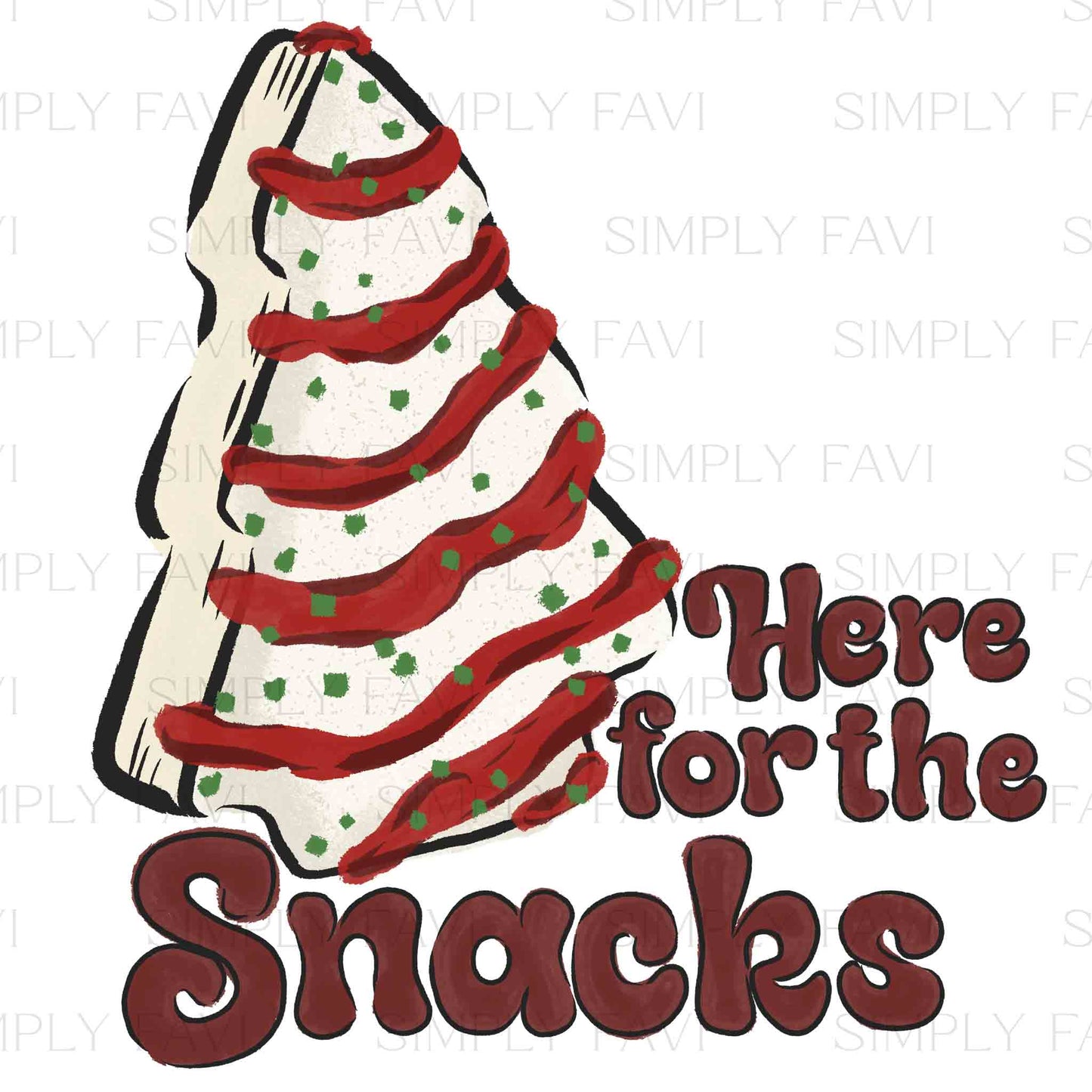 Christmas Tree Snacks PNG (set of 3)