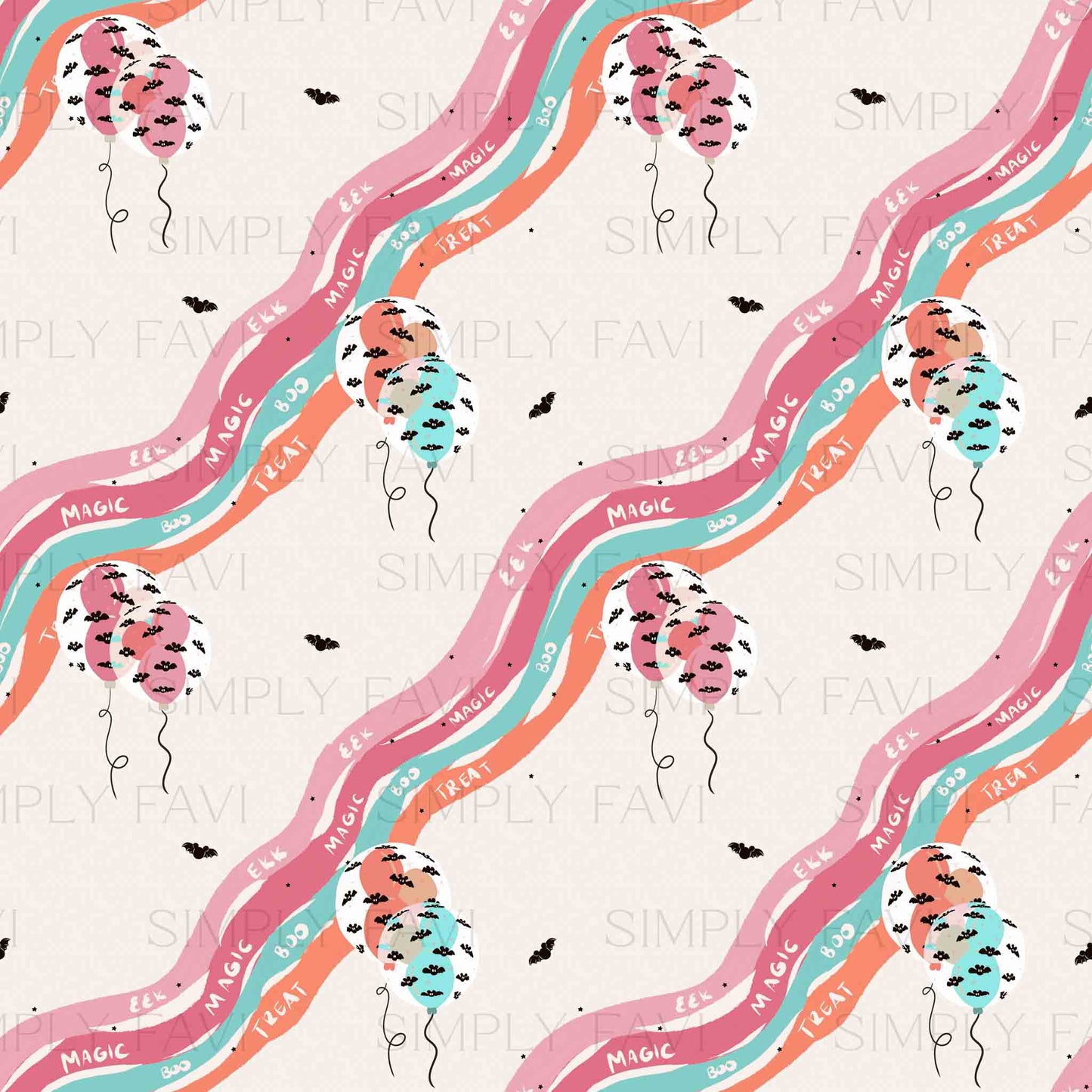 Halloween Bat Balloons Pink