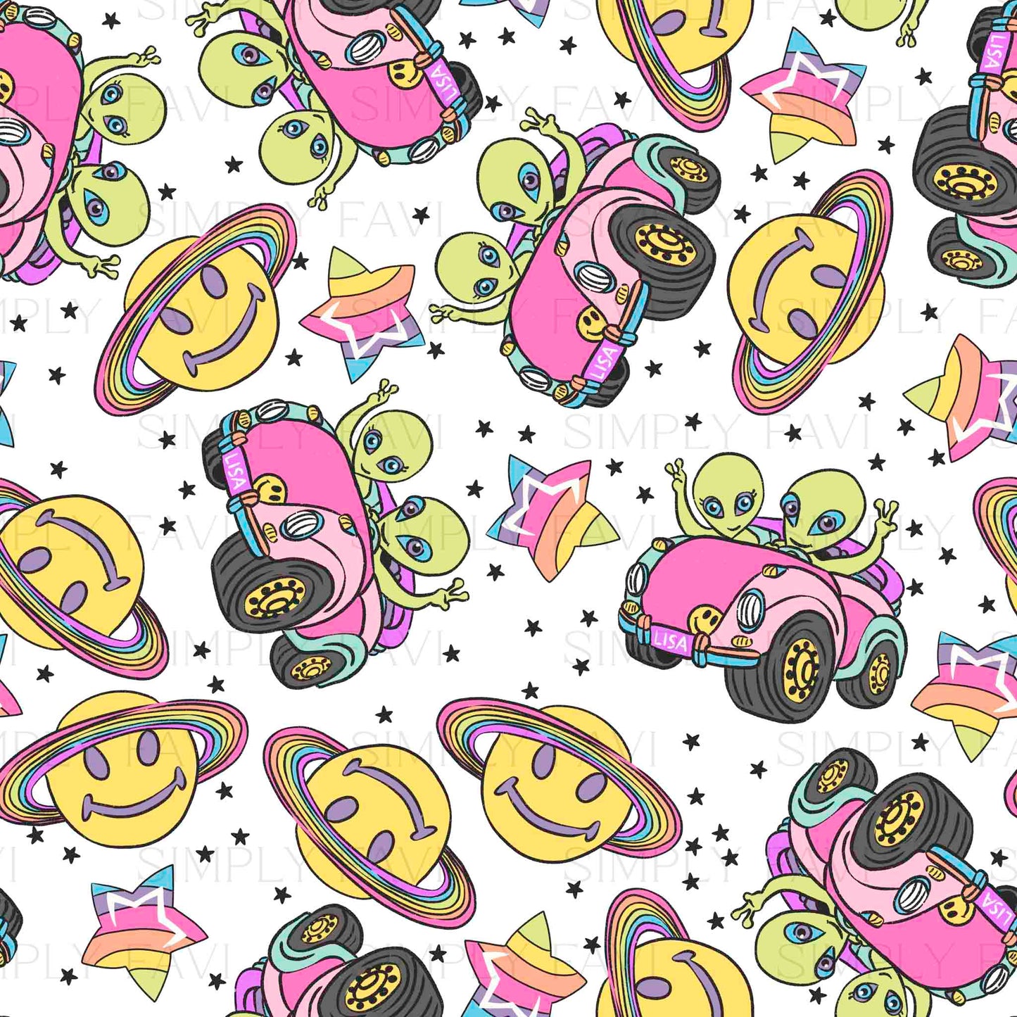 Miss Lisa - Alien (set of 6)