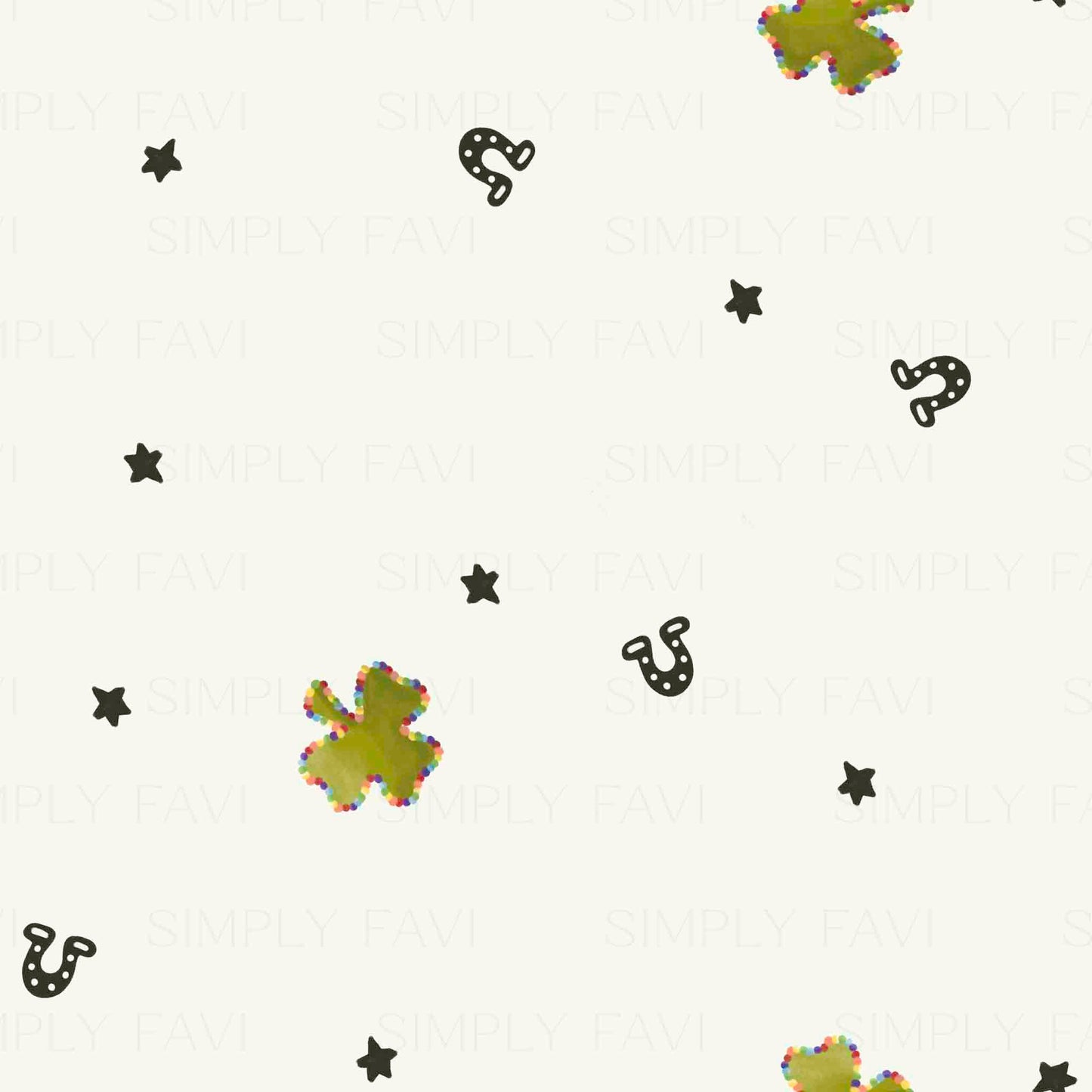 Rainbow Clover and Horseshoe