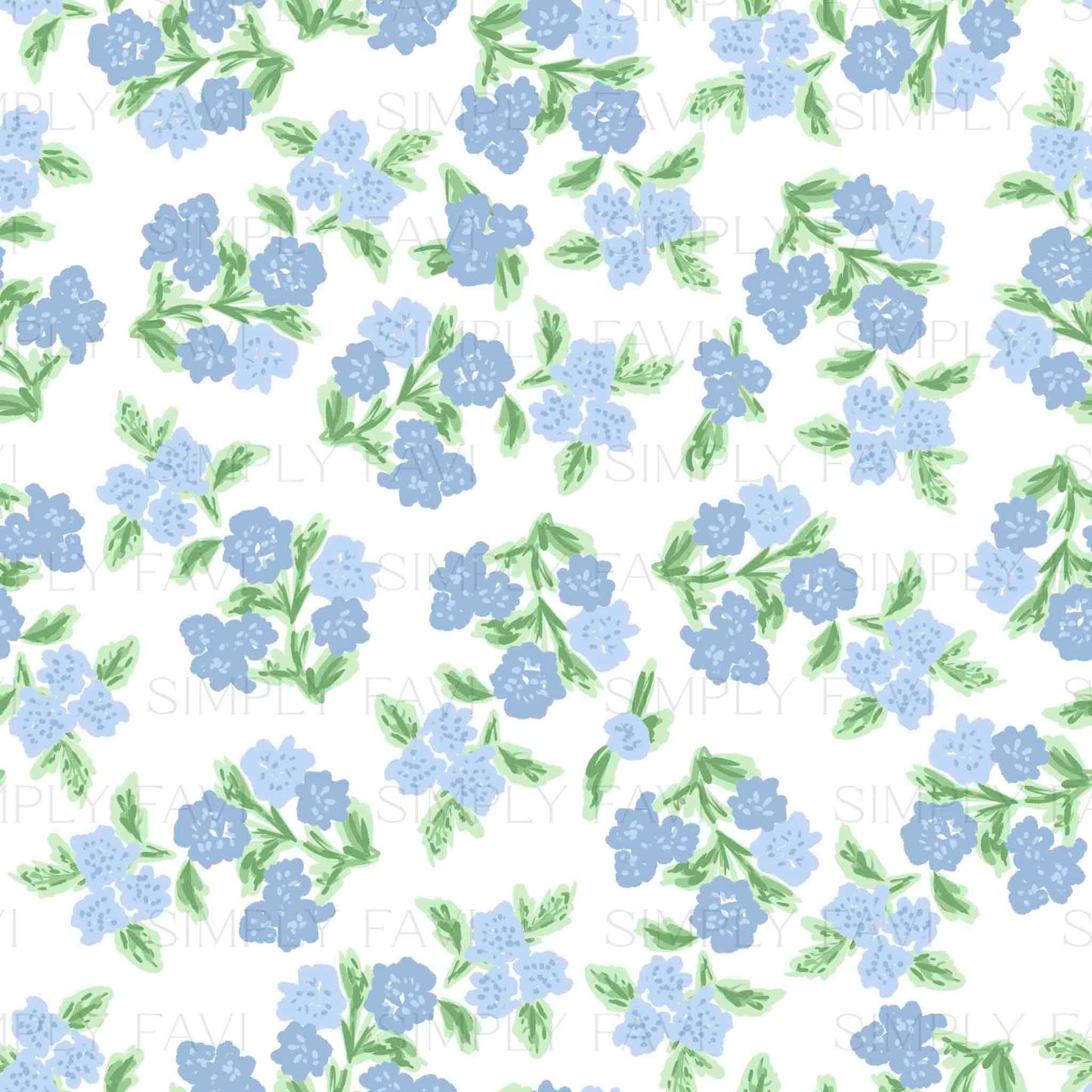 Blue Floral (set of 4)
