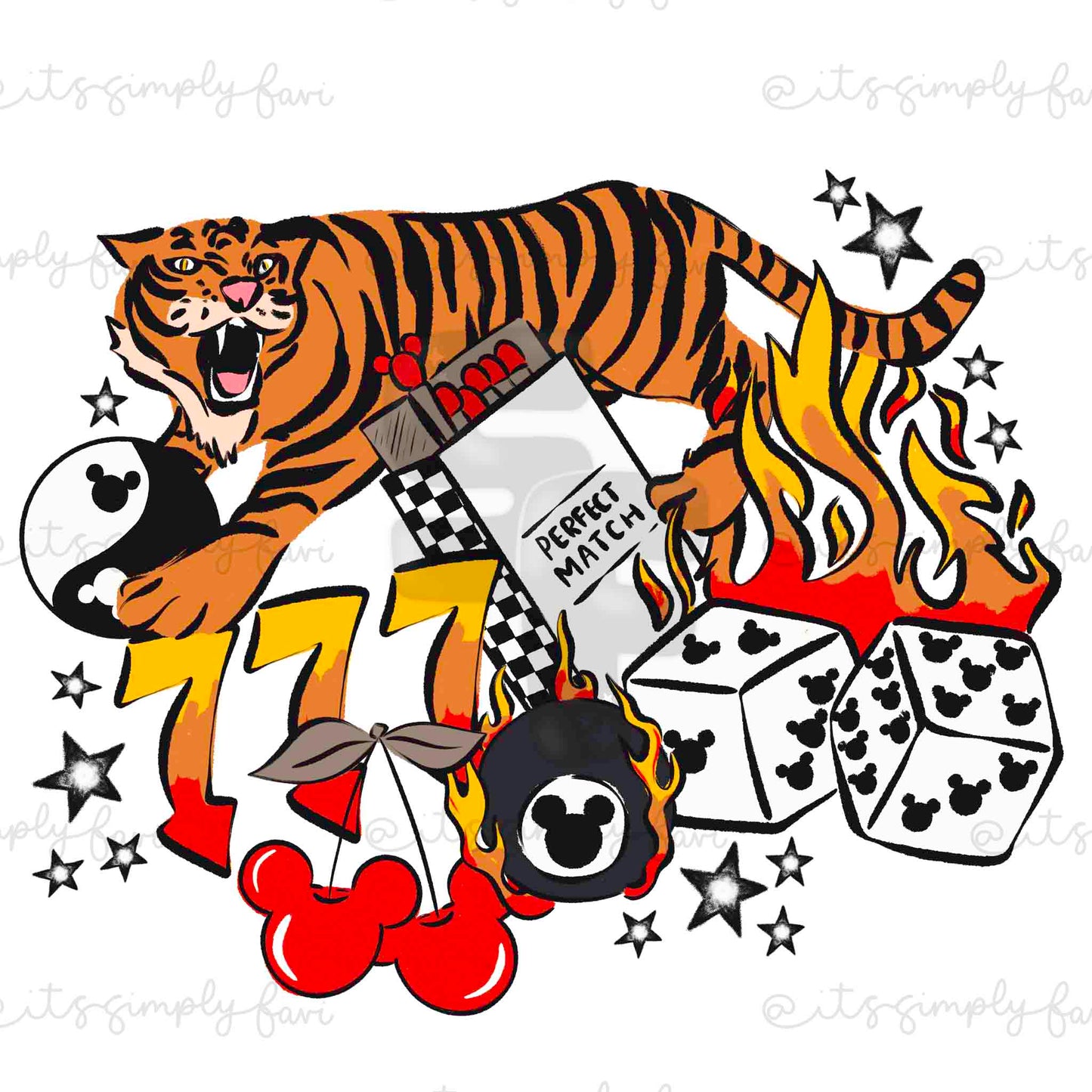 Retro Tiger Mash PNG