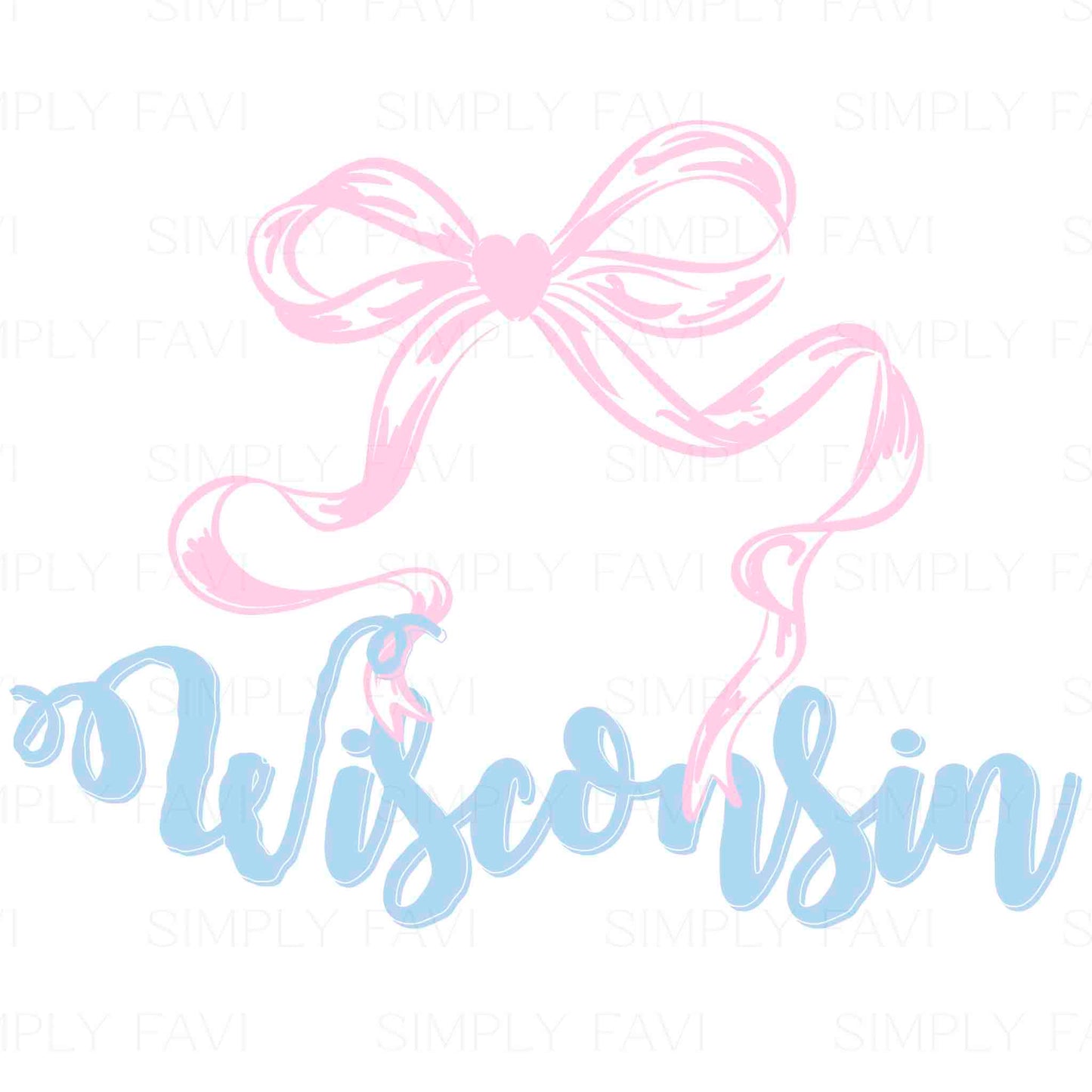 Pink Bow States (set of 50)