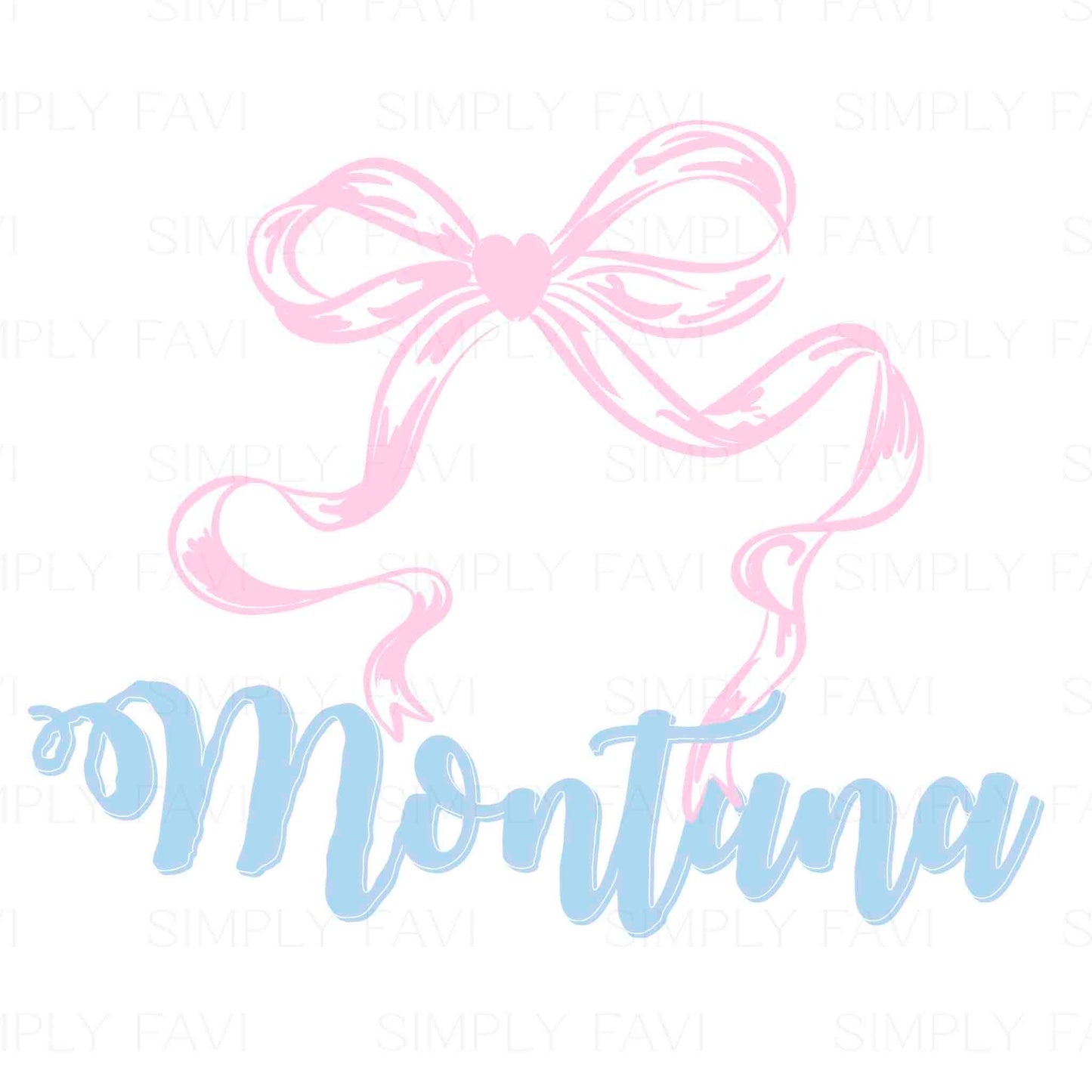 Pink Bow States (set of 50)