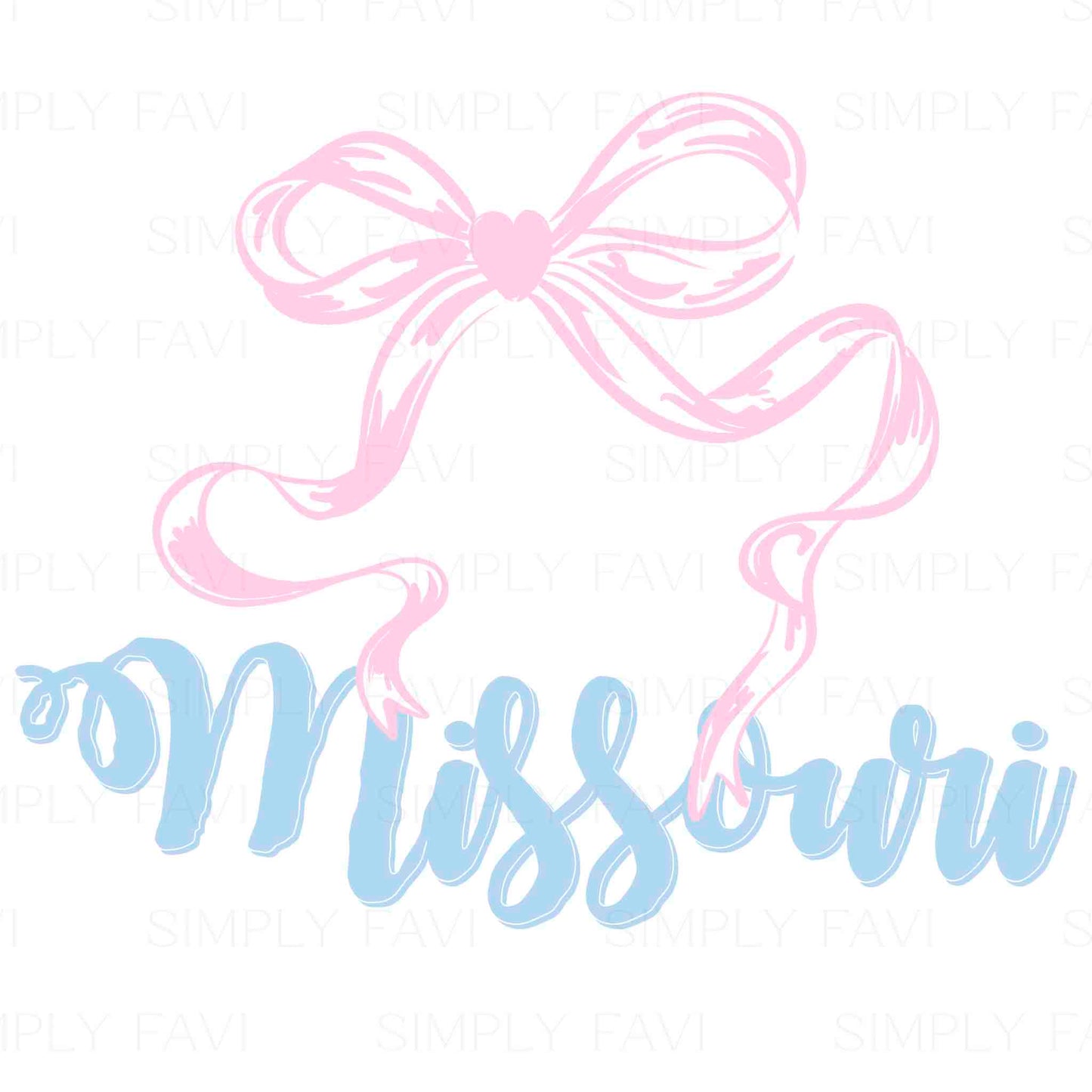 Pink Bow States (set of 50)