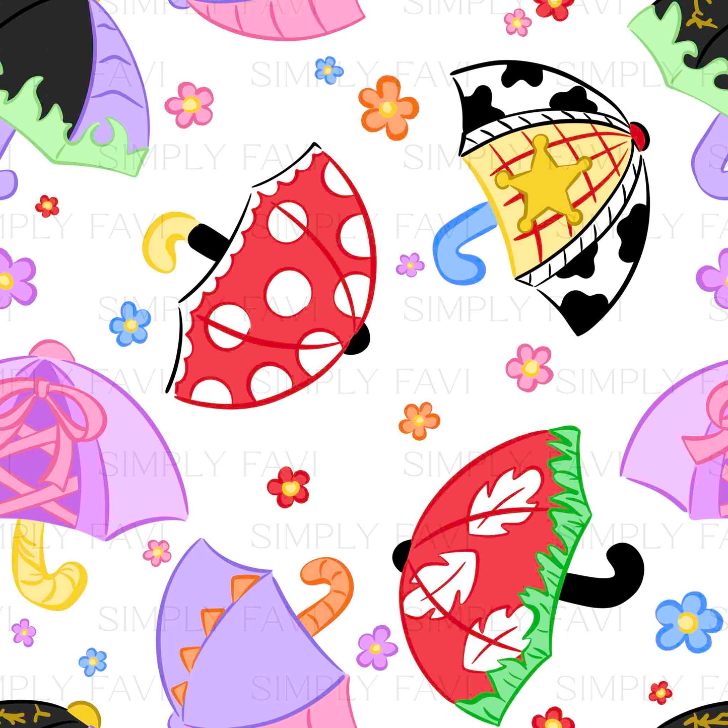 3 Month Patreon Tier Bundle - Spring Umbrellas