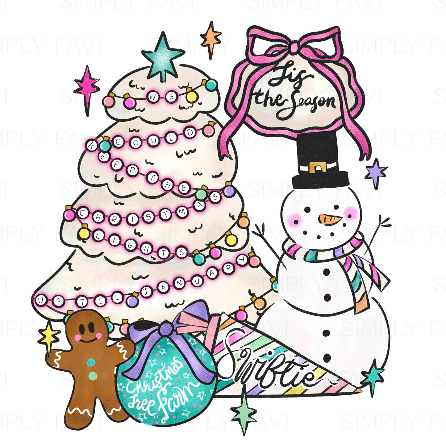 Swiftie Christmas PNG