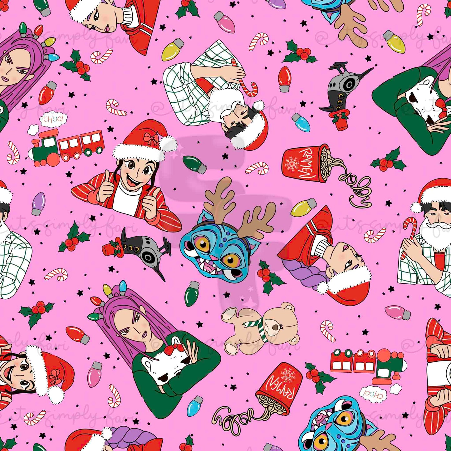 X-Mas Hunters Seamless