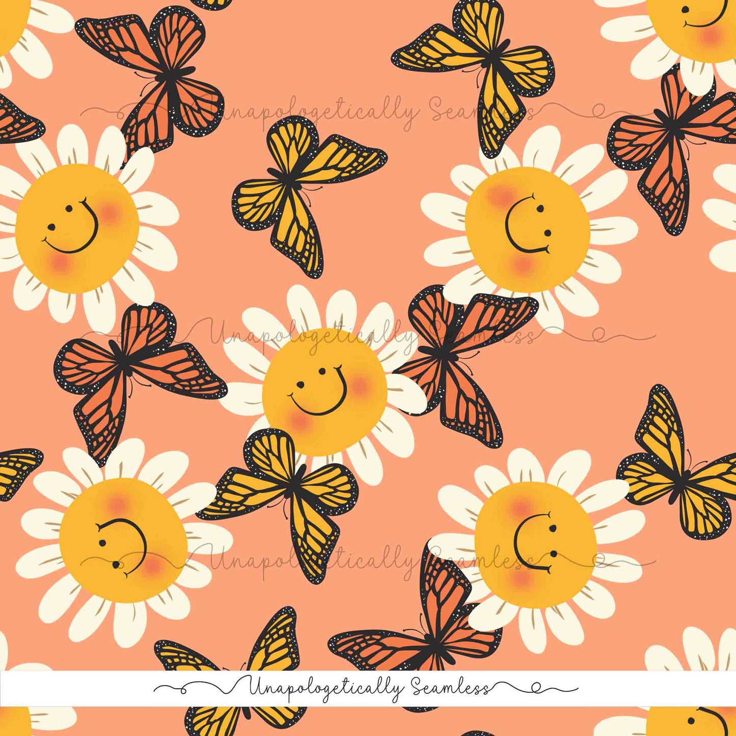 Sunny Butterflies Peach