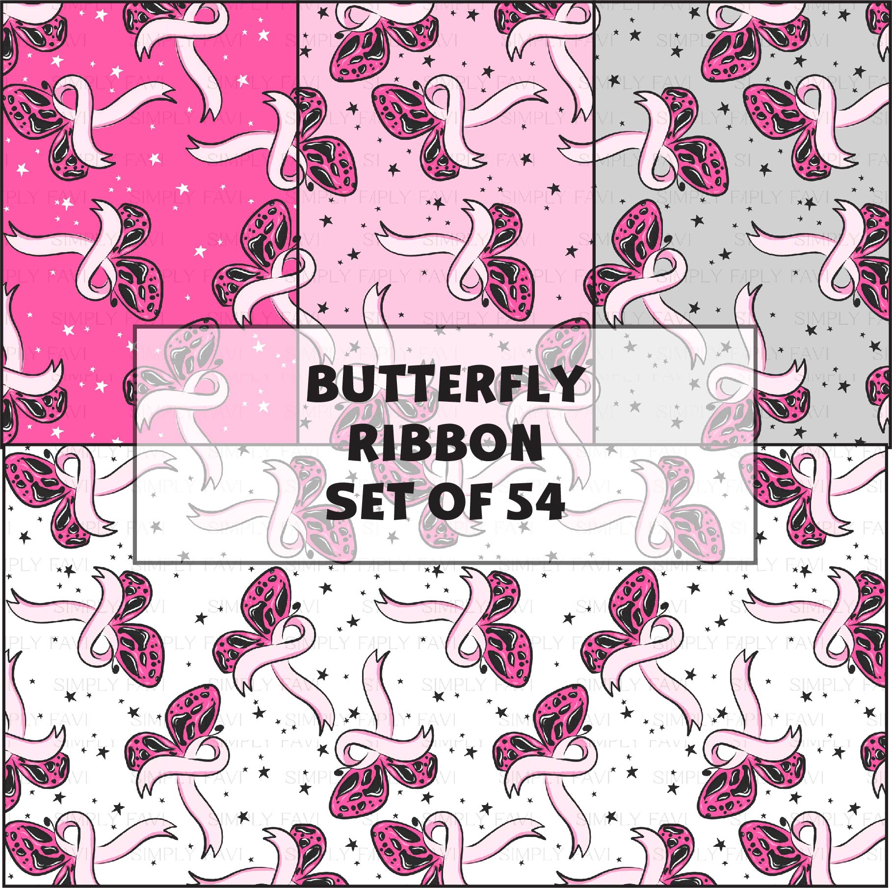 Butterfly Ribbon (set of 4) – Simply Favi