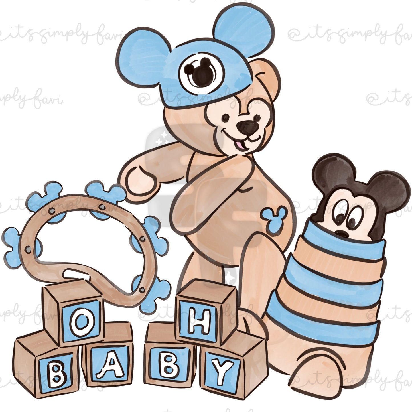 Baby Tokyo Bear - Blue Bundle