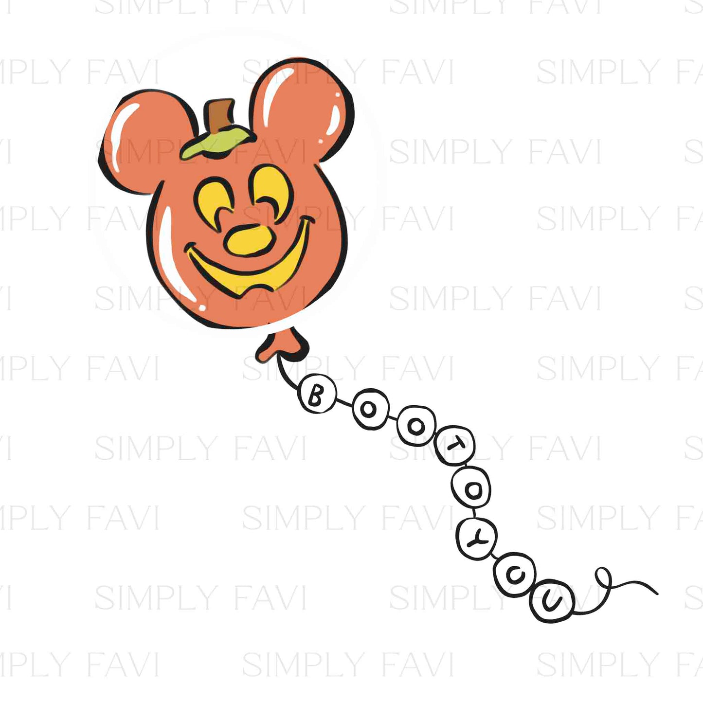 Pumpkin Balloon PNG Set - Orange