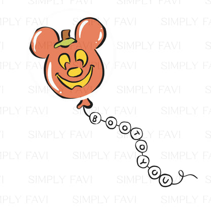 Pumpkin Balloon PNG Set - Orange