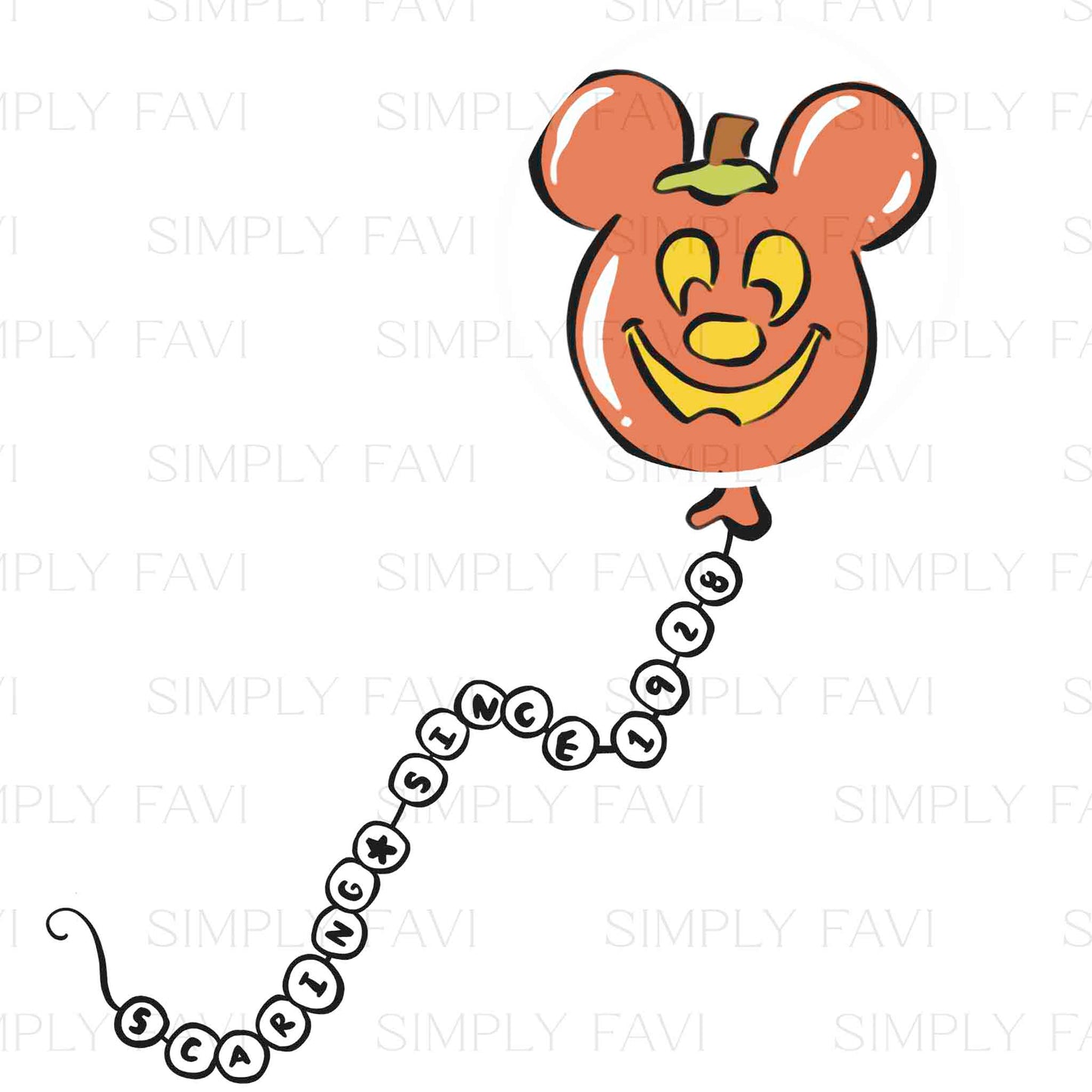 Pumpkin Balloon PNG Set - Orange