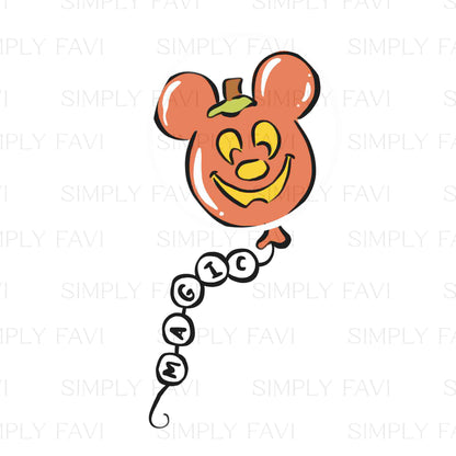 Pumpkin Balloon PNG Set - Orange