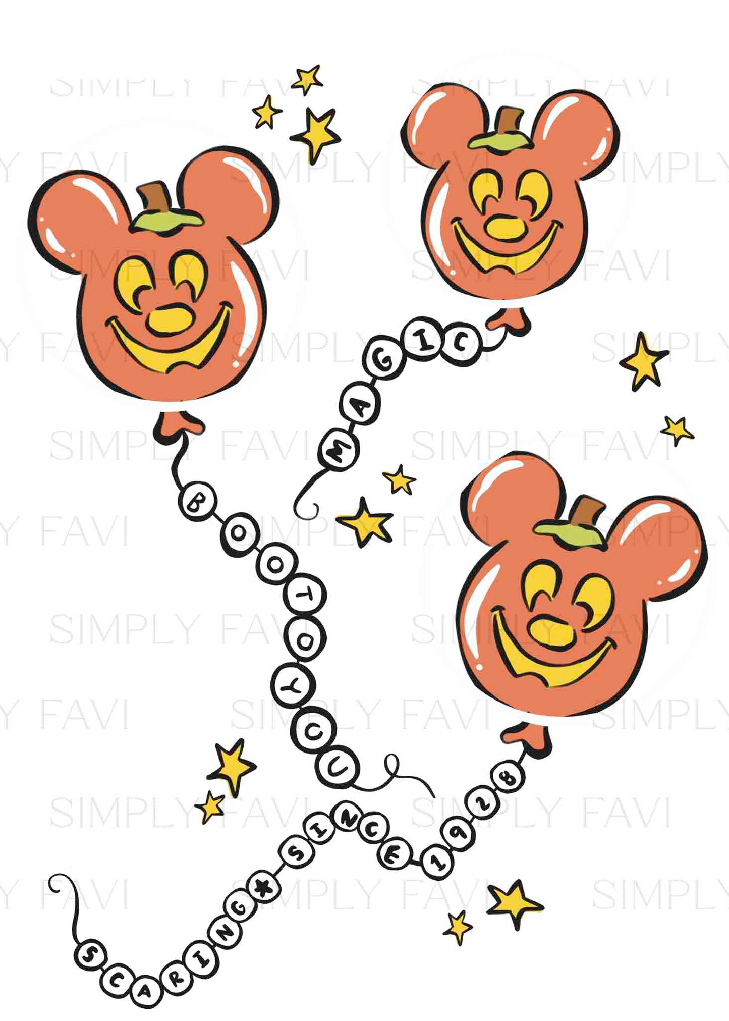 Pumpkin Balloon PNG Set - Orange