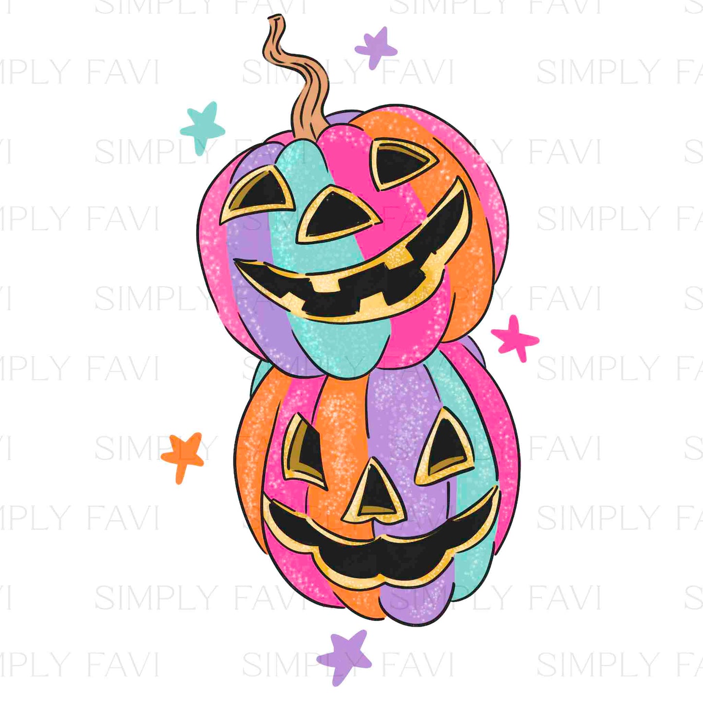 Semi Exclusive | Bright Girly Pumpkin Set (3 ea.)