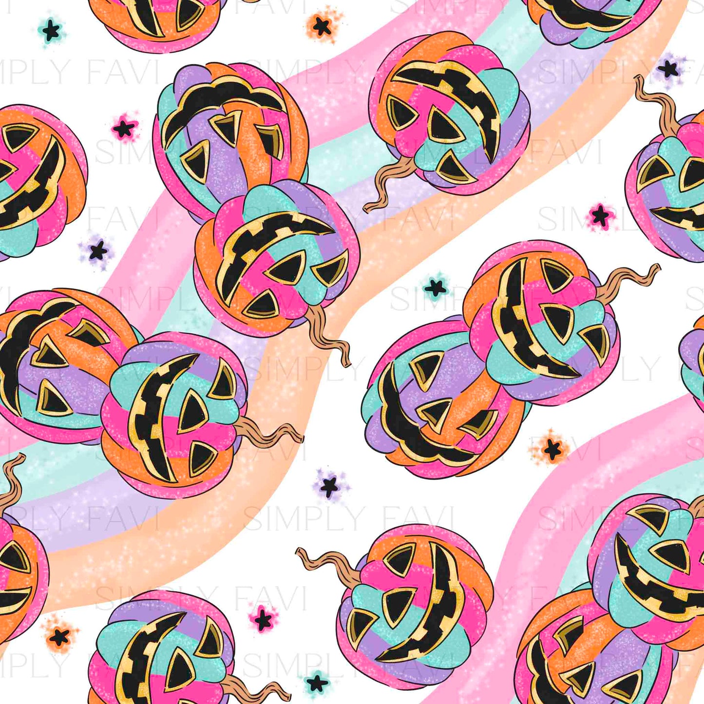 Semi Exclusive | Bright Girly Pumpkin Set (3 ea.)