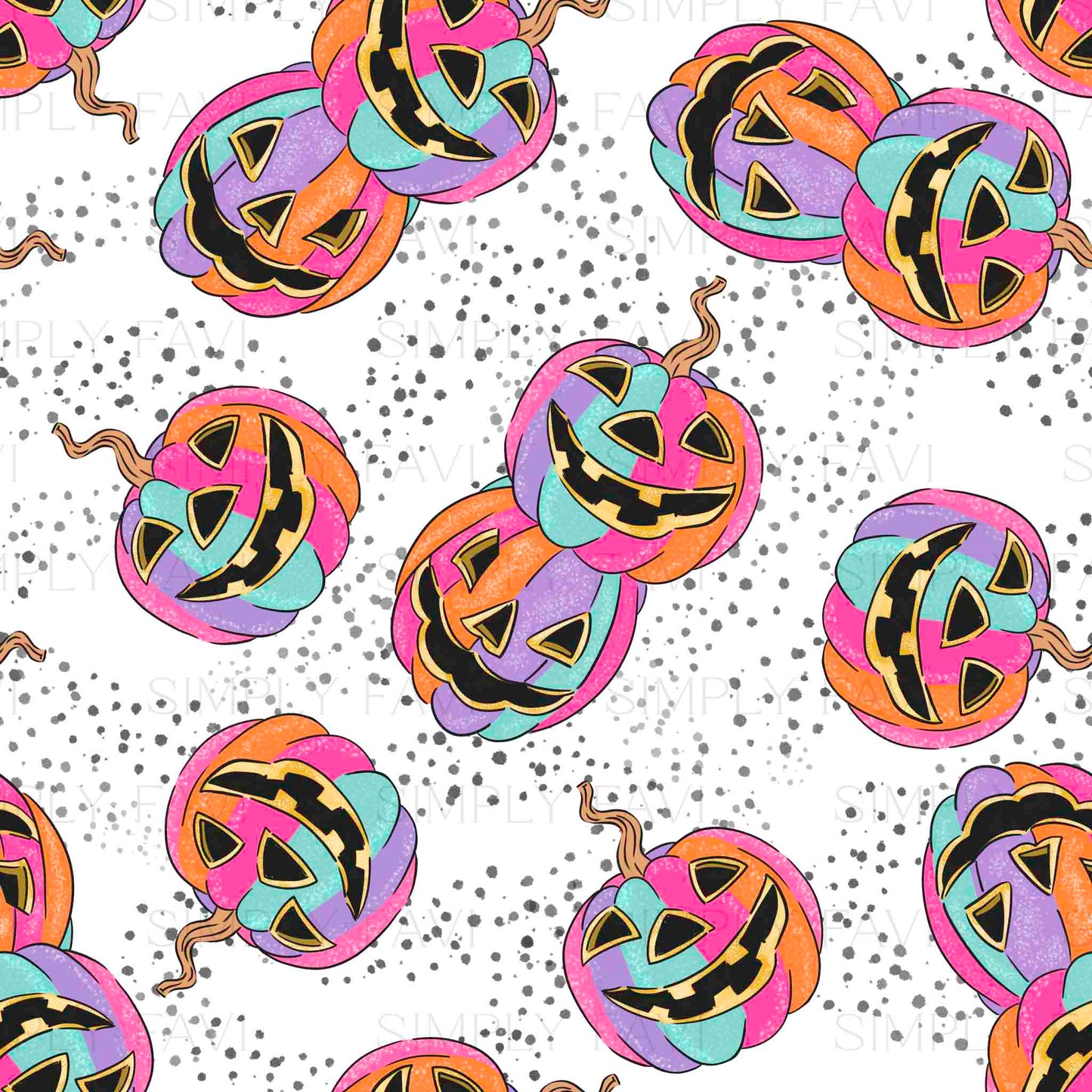 Semi Exclusive | Bright Girly Pumpkin Set (3 ea.)