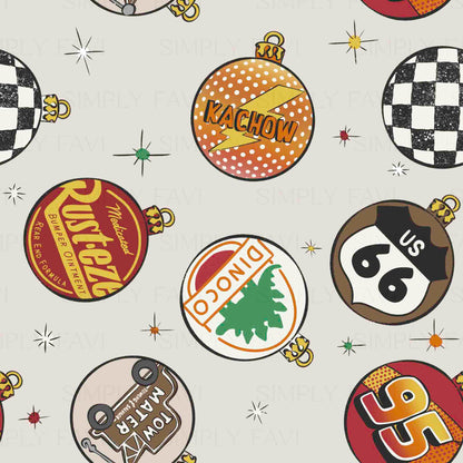 Christmas Cars Ornaments (set of 3)