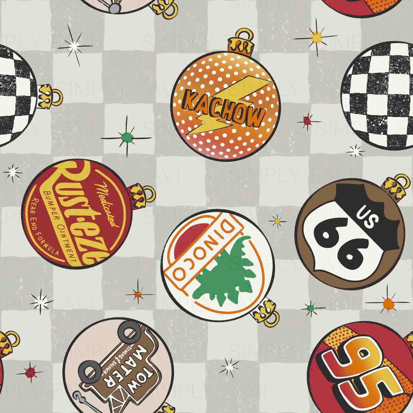 Christmas Cars Ornaments (set of 3)