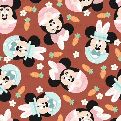 Easter Mouse w/ Flowers (set of 4)