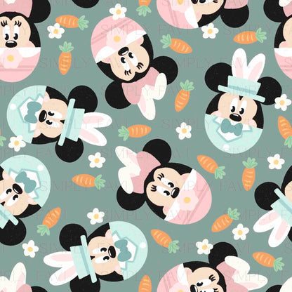 Easter Mouse w/ Flowers (set of 4)