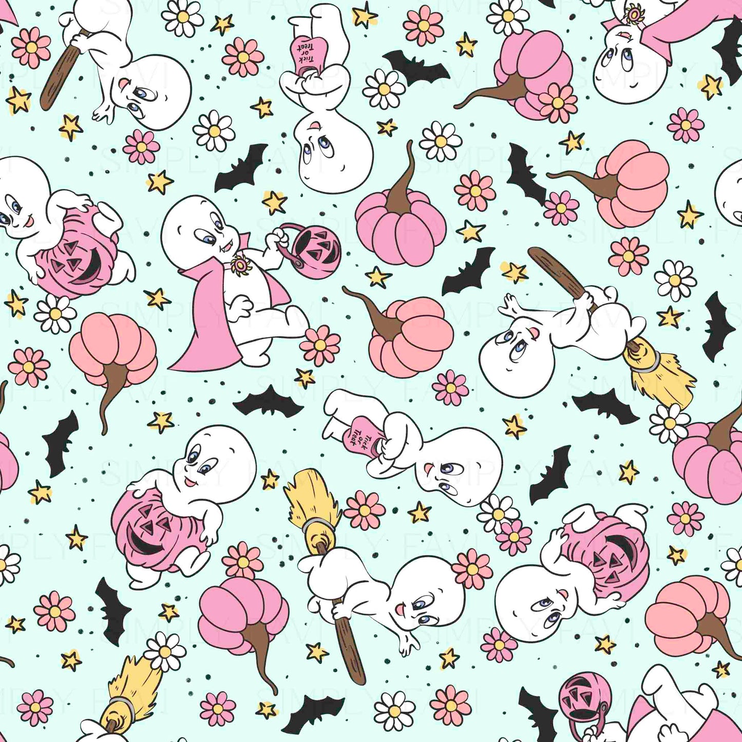 Friendliest Ghostie Revamp (7 Seamless, 4 PNGs, 1 Cup File)