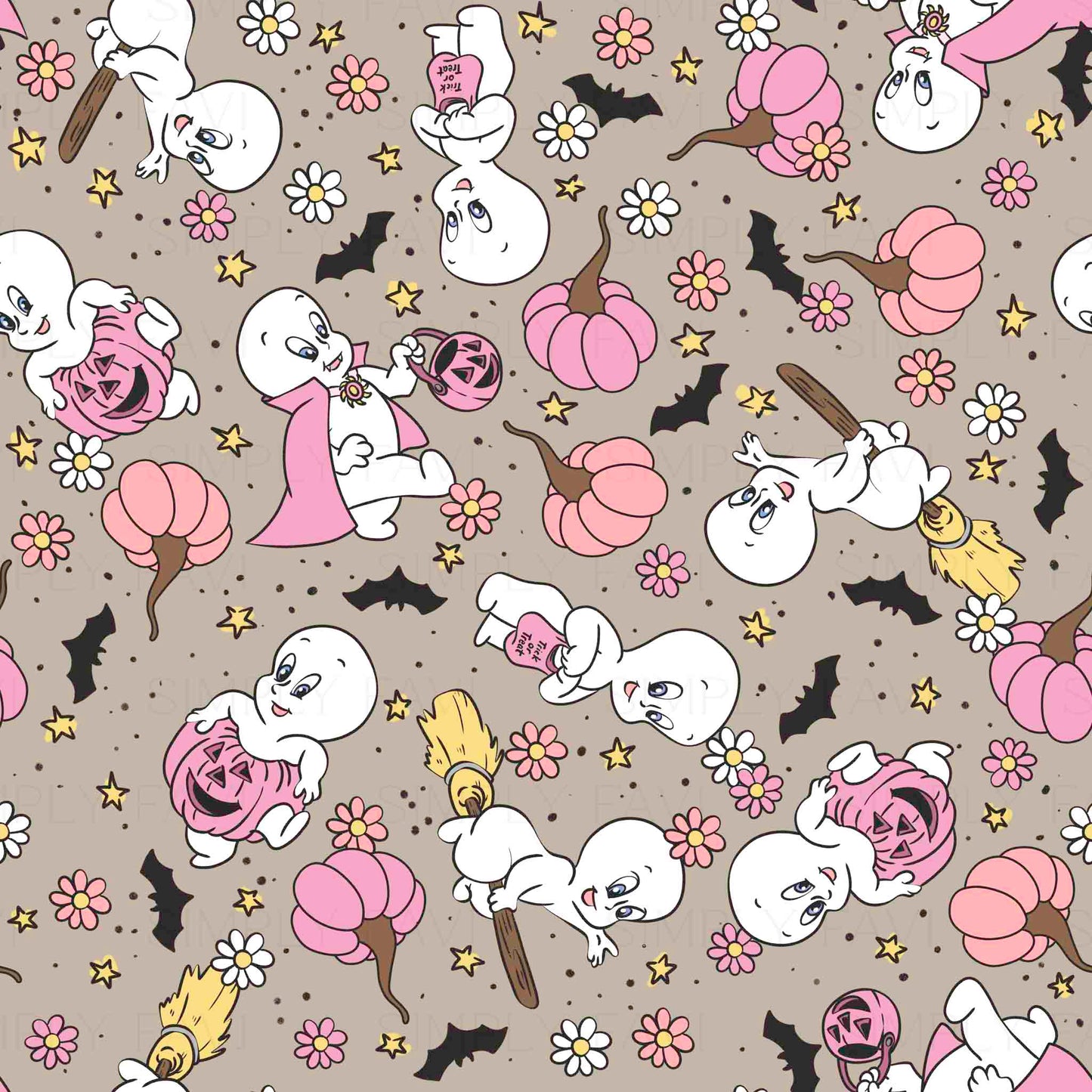 Friendliest Ghostie Revamp (7 Seamless, 4 PNGs, 1 Cup File)