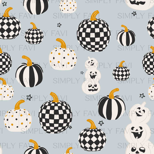 Black and White Pumpkins | Blue
