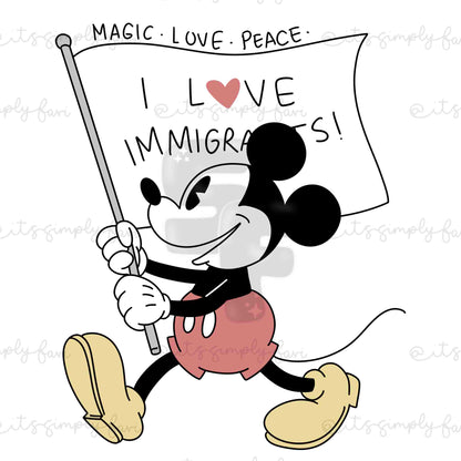 I Love Immigrants (FREE DOWNLOAD WITH ANY PURCHASE NO CODE NEEDED)