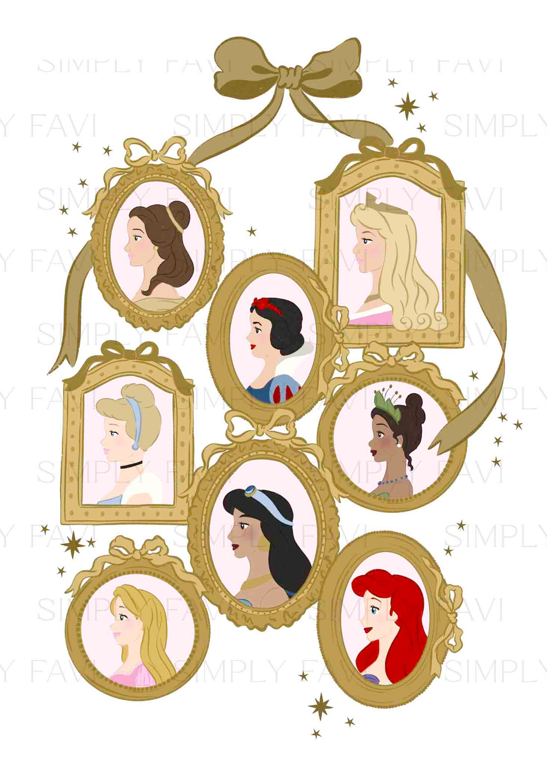 Princess Frame Big Bow PNG – Simply Favi