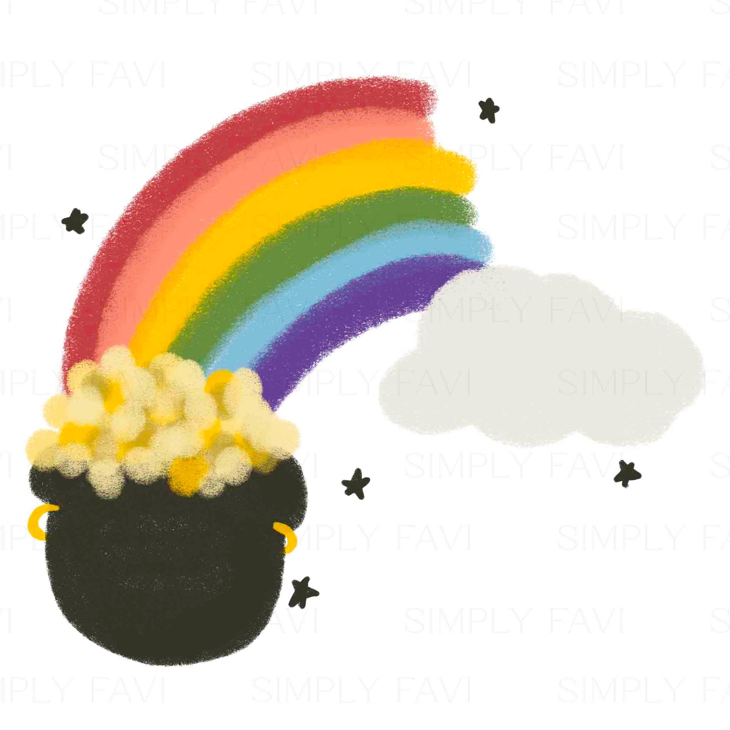 Lucky Rainbow Pot (set of 2) PNG