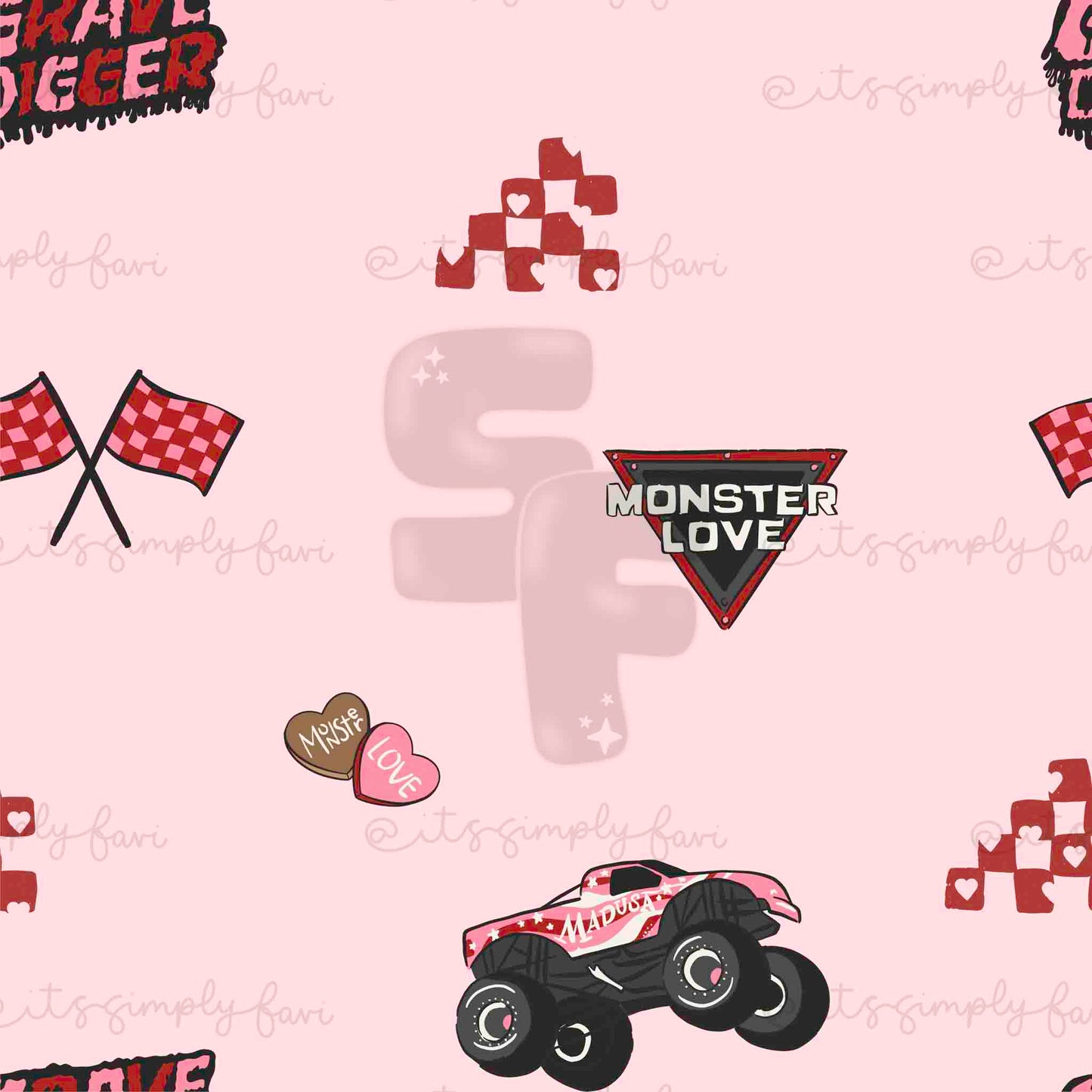 Monster Truck Lover - Girly