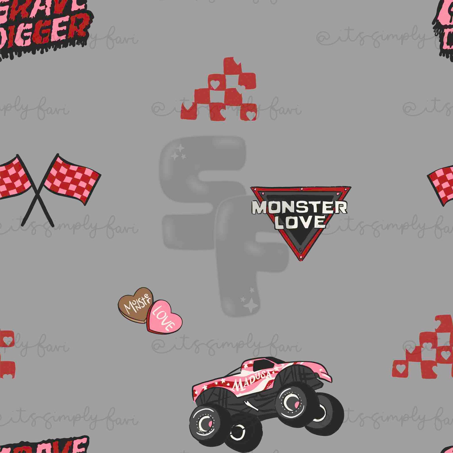 Monster Truck Lover - Girly