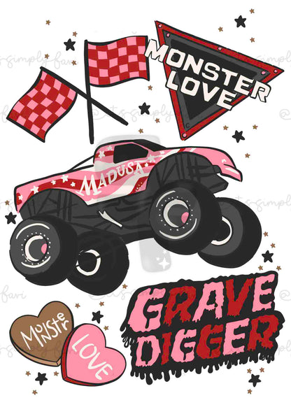 Monster Truck Lover - Girly