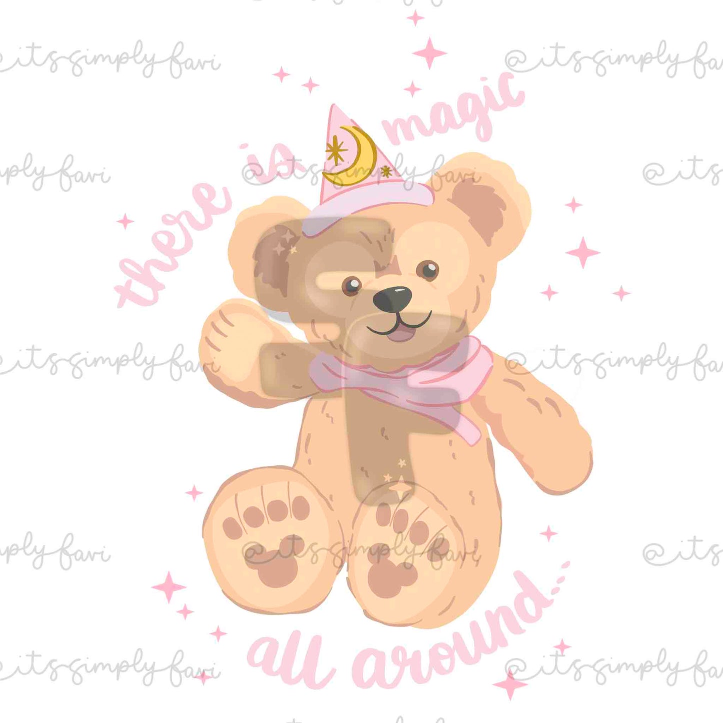 Night Time Bear Pink Set