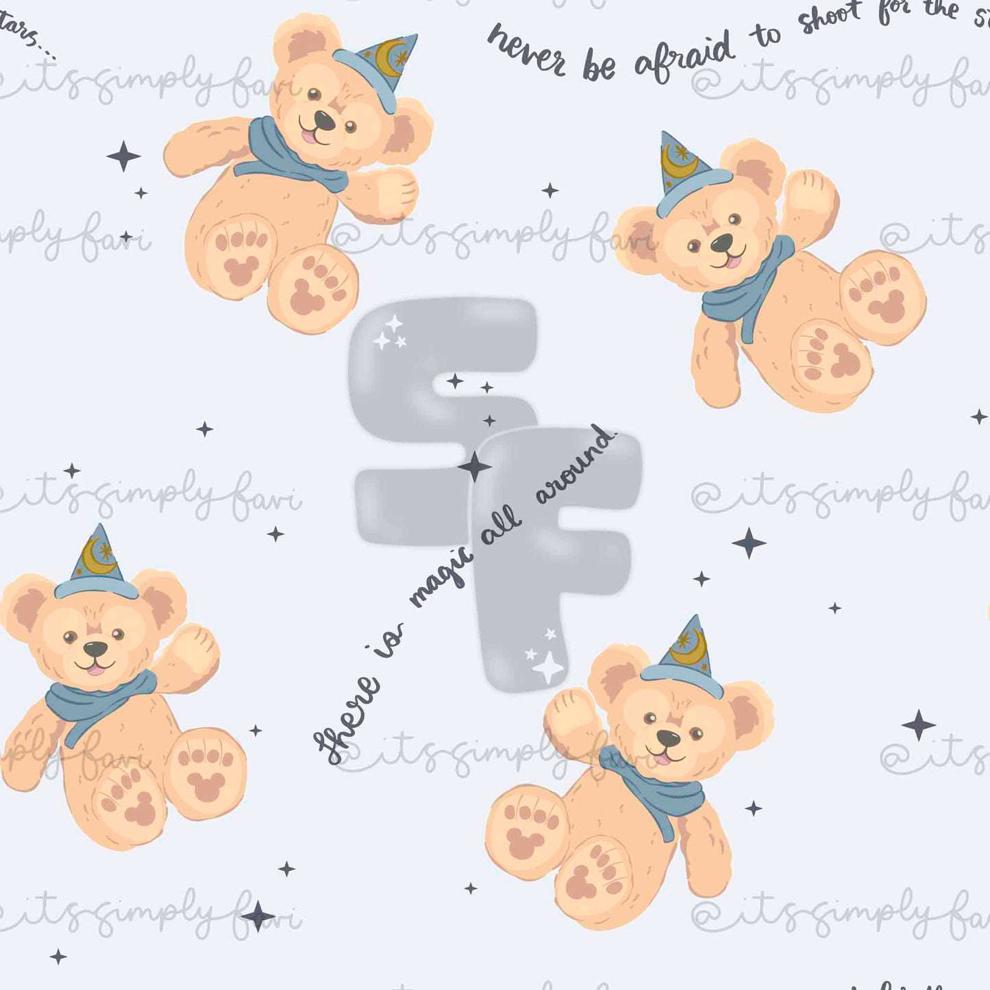 Night Time Bear Blue Set