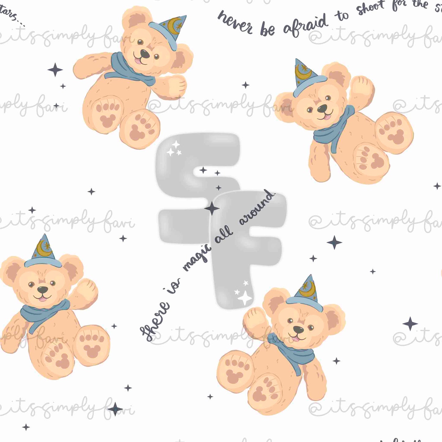 Night Time Bear Blue Set