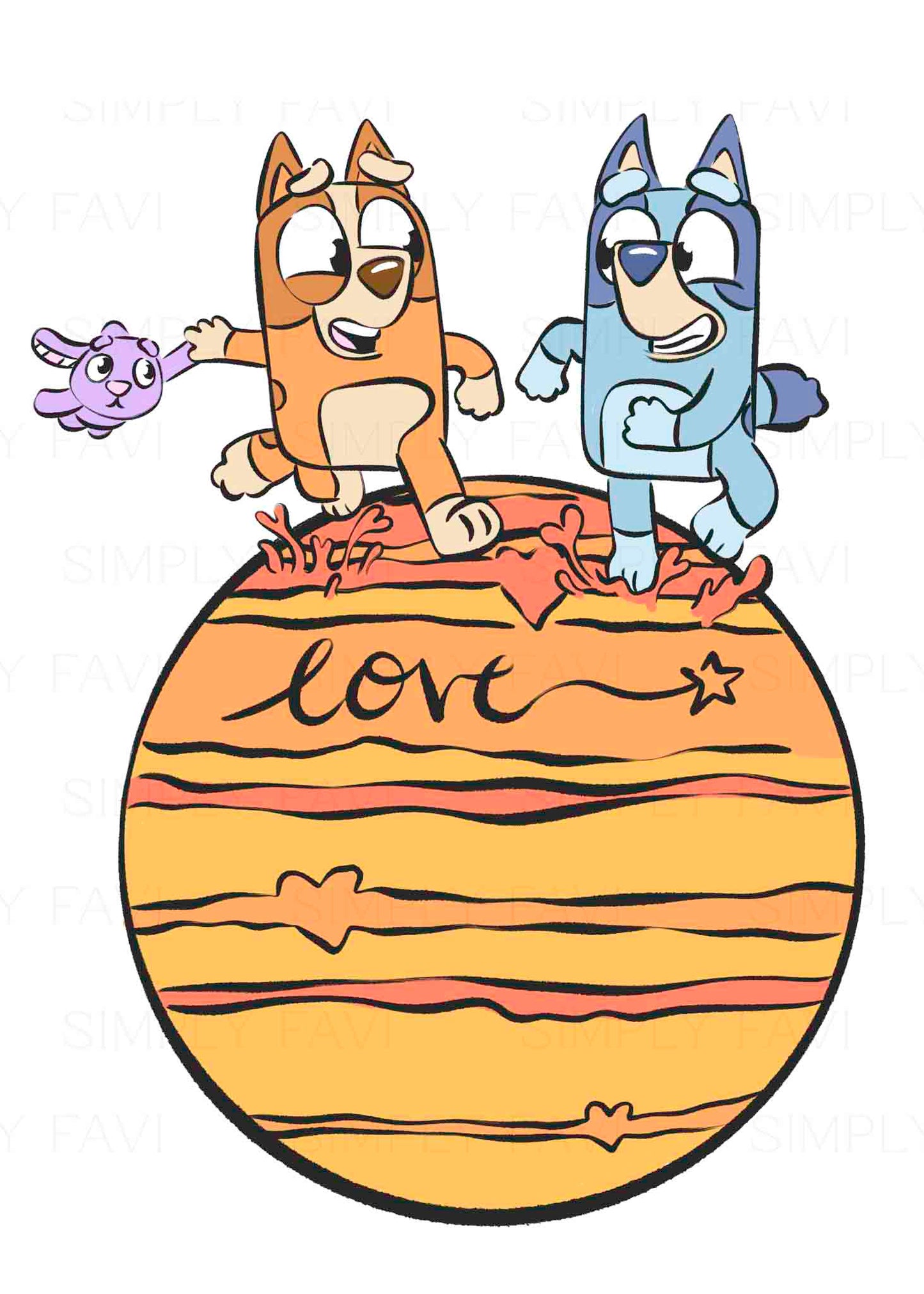 Space Heart Dogs PNGs