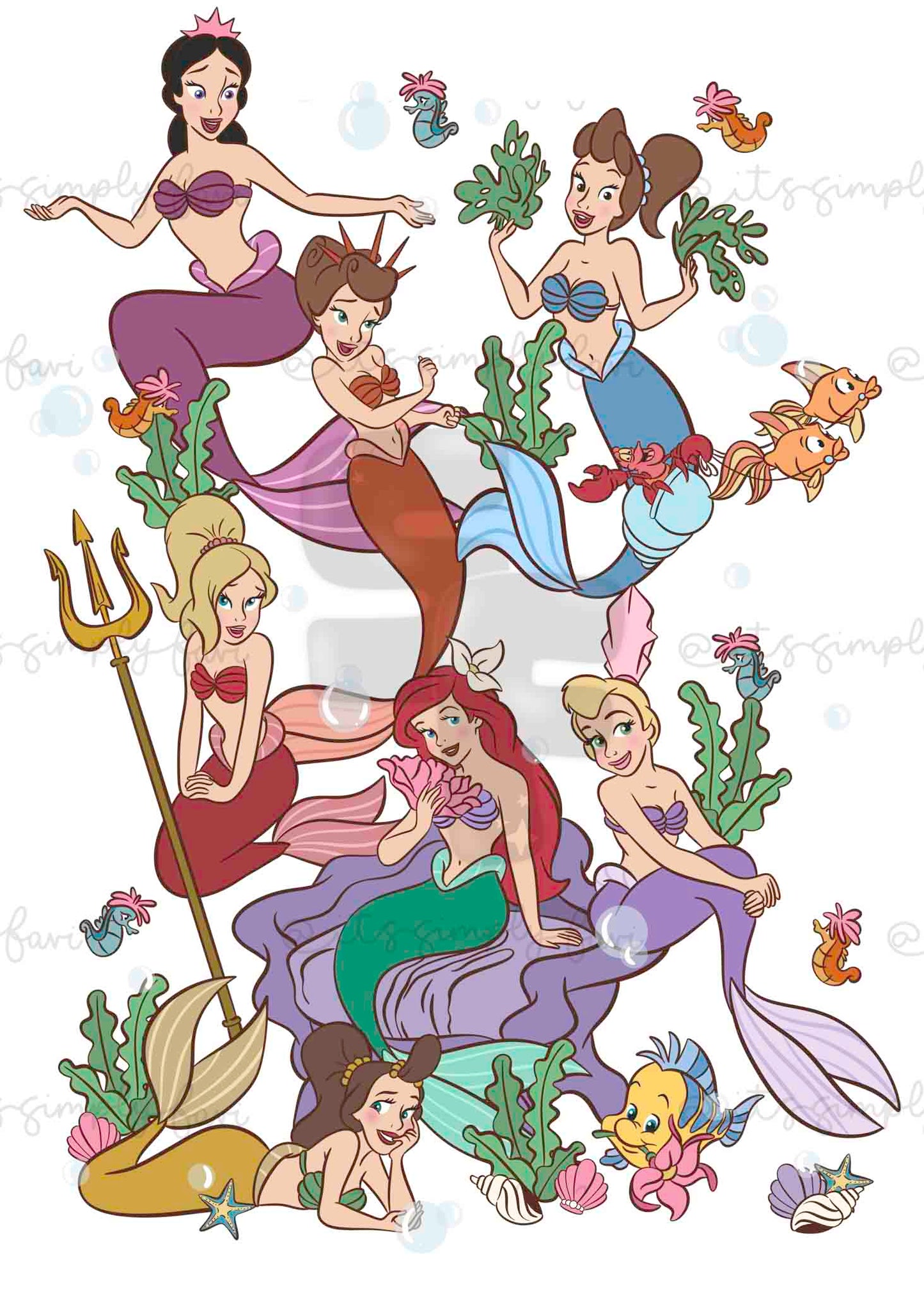3 Month Patreon Tier Bundle - Mermaid and Sisters