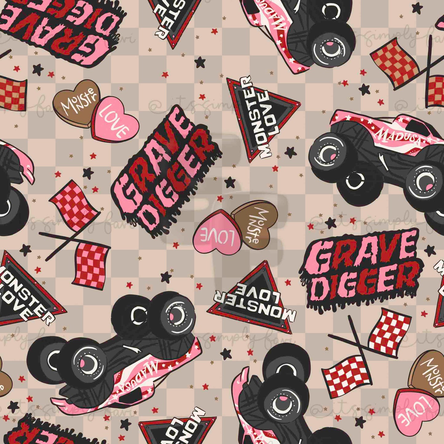 Monster Truck Lover - Girly