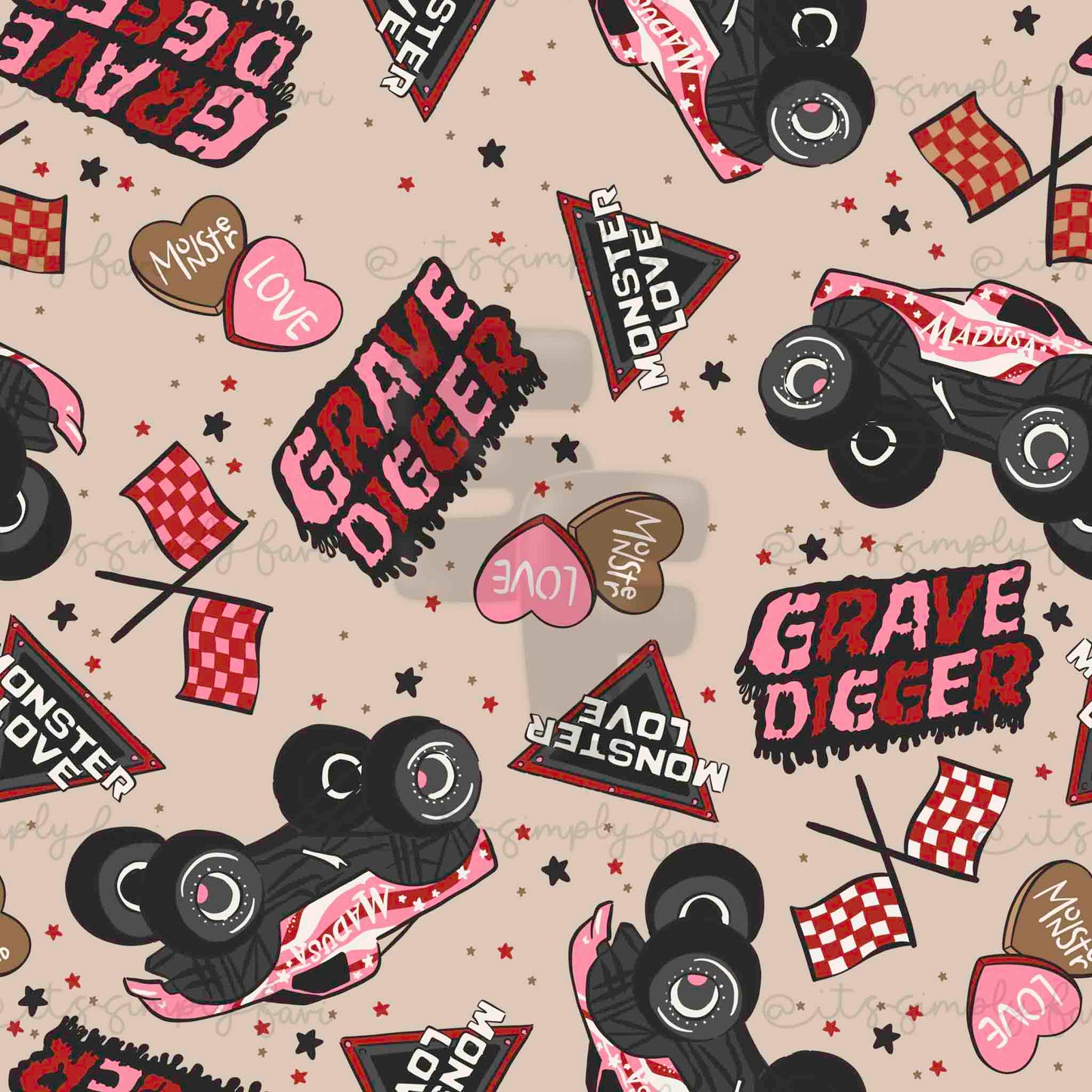 Monster Truck Lover - Girly