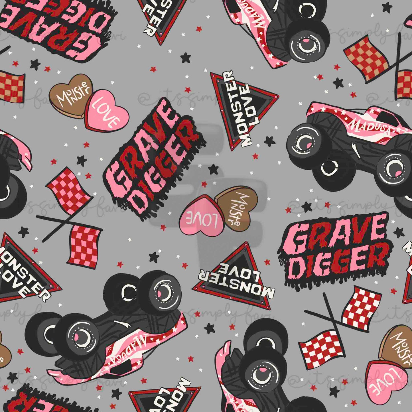 Monster Truck Lover - Girly