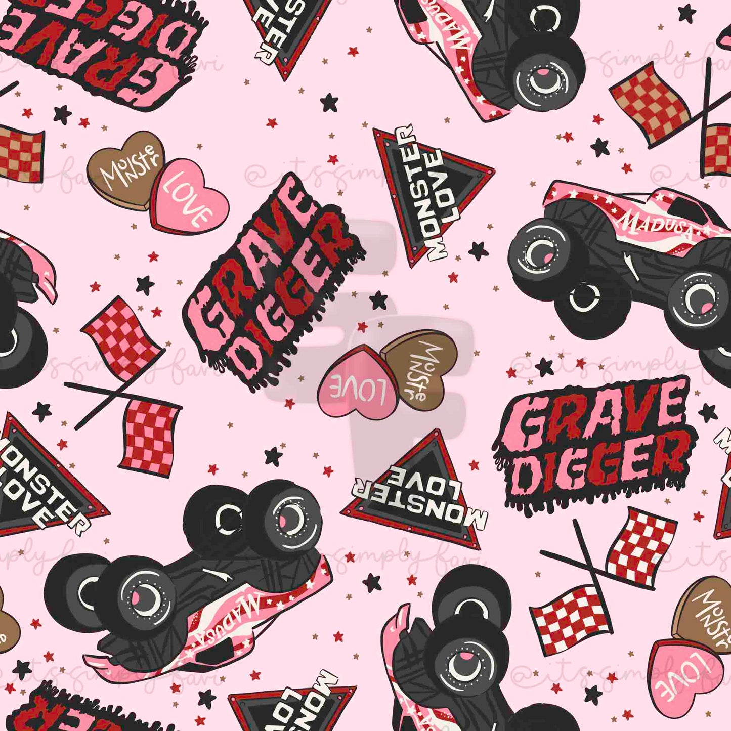 Monster Truck Lover - Girly