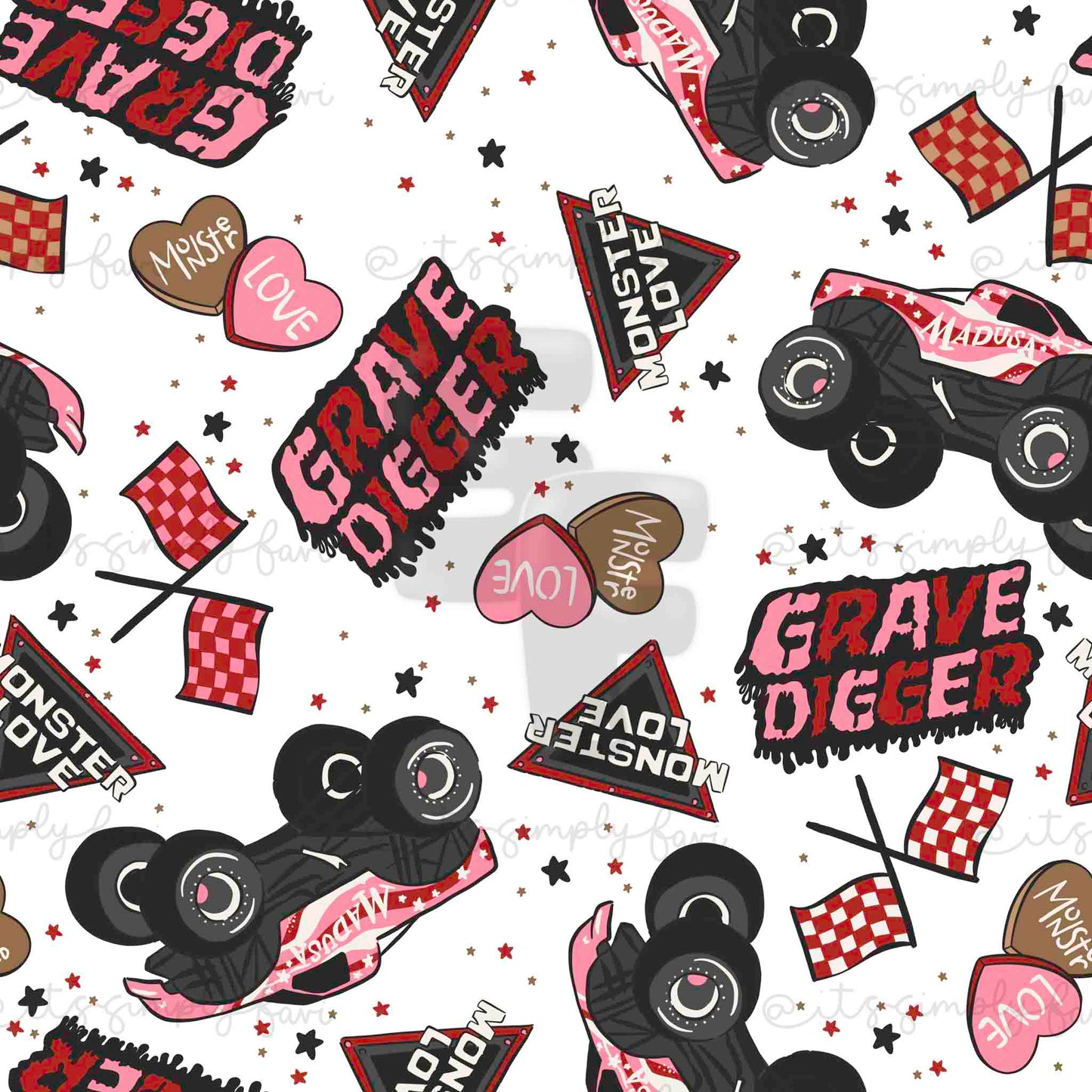 Monster Truck Lover - Girly