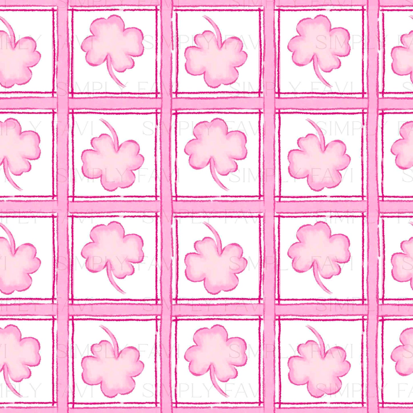 Pink Luck Plaid (set of 3)