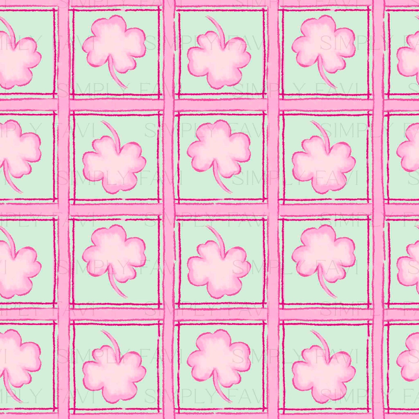 Pink Luck Plaid (set of 3)