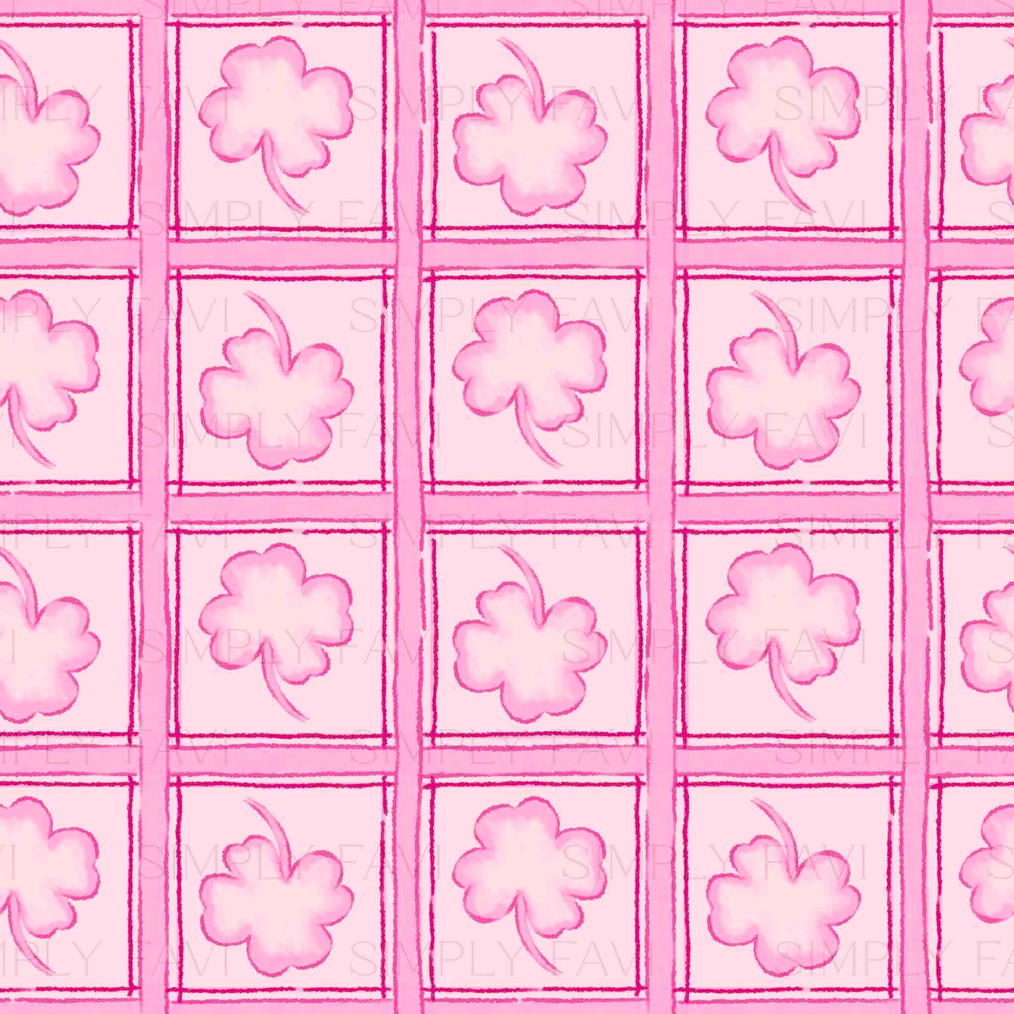 Pink Luck Plaid (set of 3)